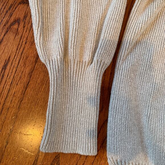 Legoe Heritage Cotton Blend Crewneck Side Slit Sweater | Gray | 0 - US 4/SMALL - Picture 4 of 10